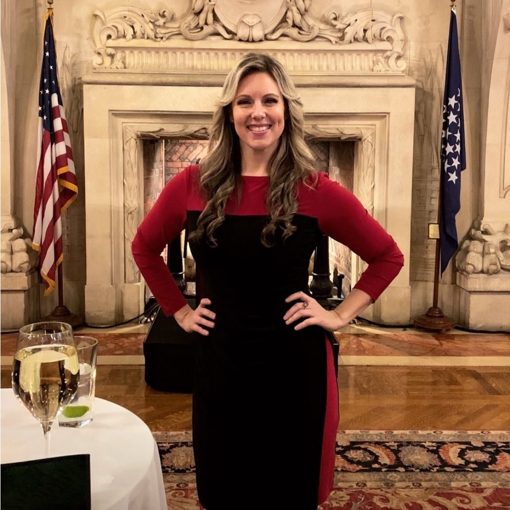 Stylish Red and Black Dress